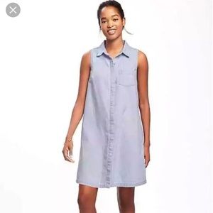 Chambray Sleeveless dress